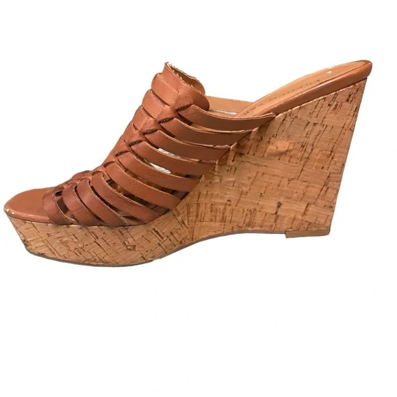 Franco Sarto Cork Wedges Size 7 - Picture 3 of 7